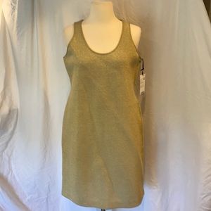Worth gold lurex Jersey cutaway dress